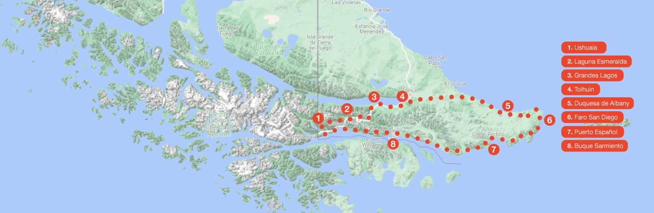 Original Mitre Peninsula route map